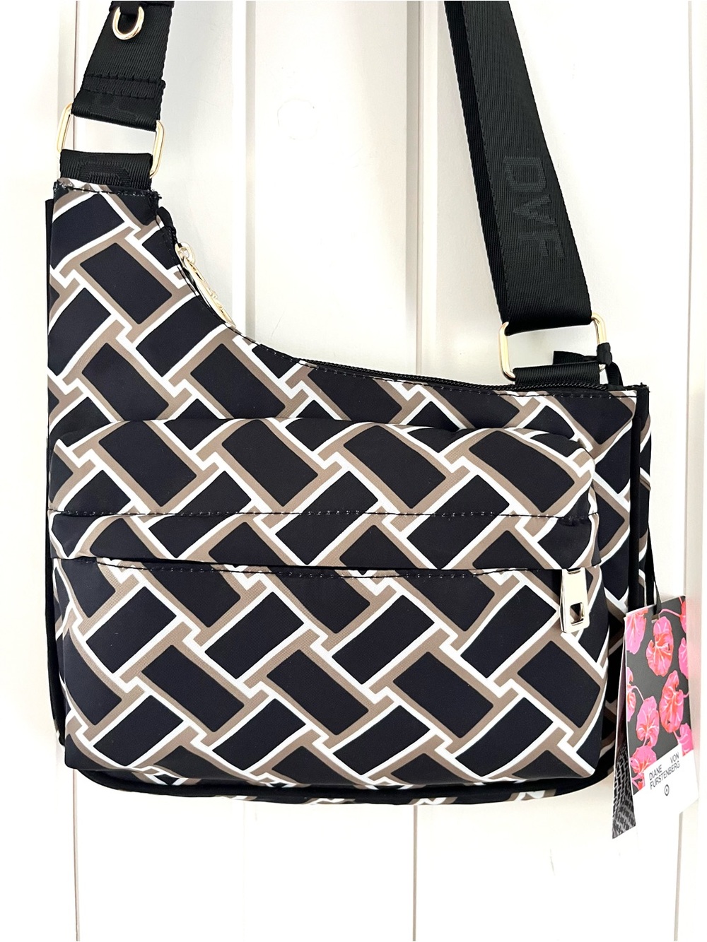 Diane von Furstenberg Vintage Weave Utility Crossbody Bag, NWT